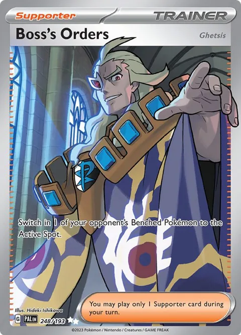 Boss's Orders #248/193 Holofoil Pokémon card from Paldea Evolved