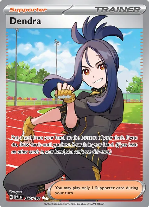 Dendra #250/193 Holofoil Pokémon card from Paldea Evolved