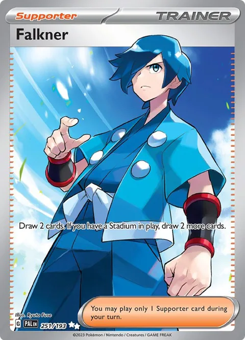 Falkner #251/193 Holofoil Pokémon card from Paldea Evolved