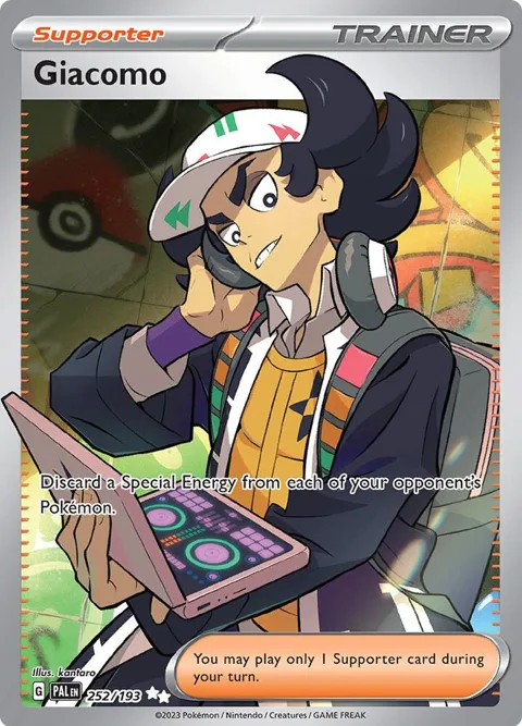 Giacomo #252/193 Holofoil Pokémon card from Paldea Evolved