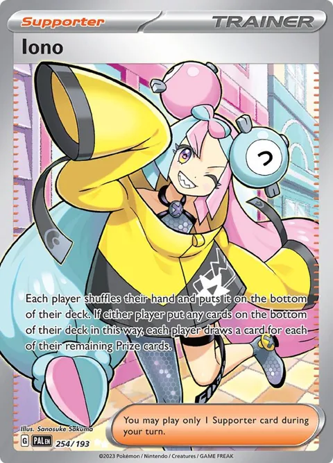 Iono #254/193 Holofoil Pokémon card from Paldea Evolved