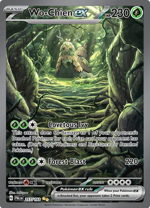 Wo-Chien ex #257/193 Holofoil Pokémon card from Paldea Evolved