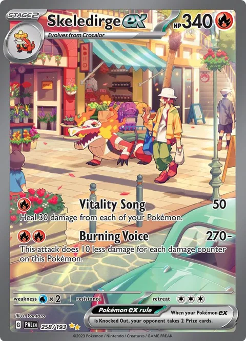 Skeledirge ex #258/193 Holofoil Pokémon card from Paldea Evolved