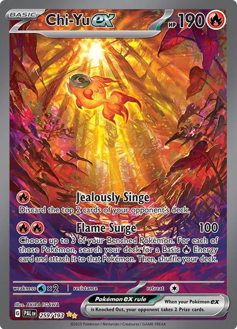Chi-Yu ex #259/193 Holofoil Pokémon card from Paldea Evolved