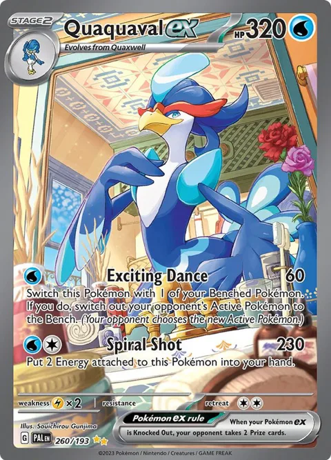 Quaquaval ex #260/193 Holofoil Pokémon card from Paldea Evolved