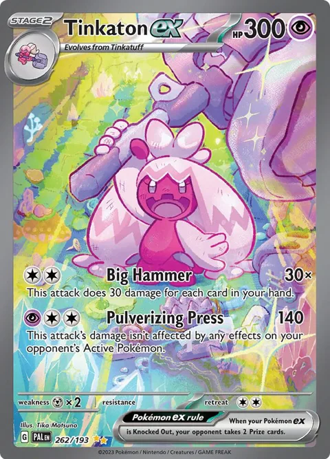 Tinkaton ex #262/193 Holofoil Pokémon card from Paldea Evolved