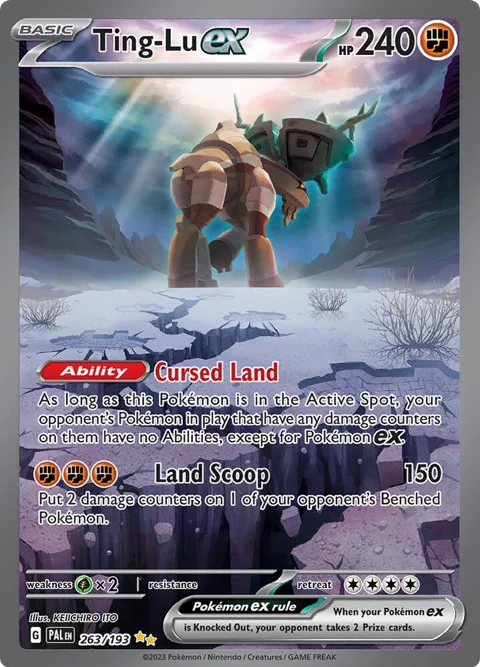 Ting-Lu ex #263/193 Holofoil Pokémon card from Paldea Evolved
