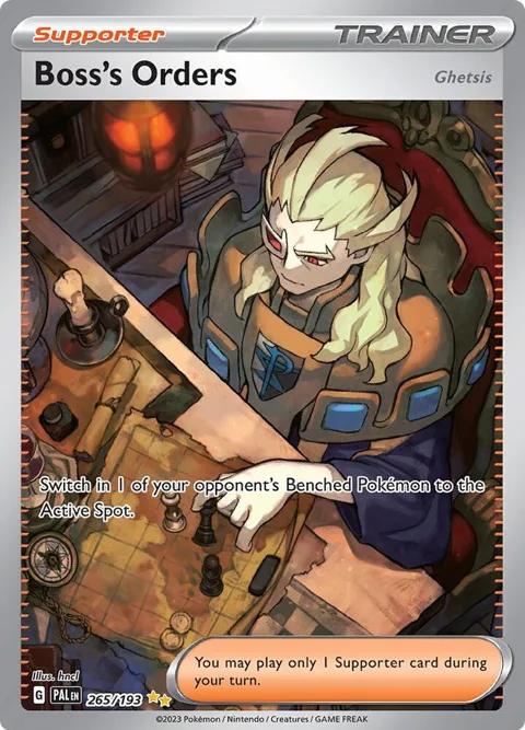 Boss's Orders #265/193 Holofoil Pokémon card from Paldea Evolved