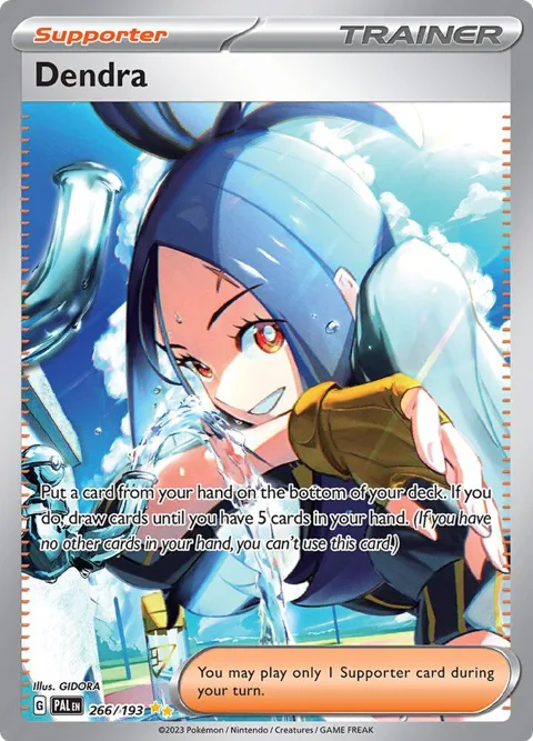 Dendra #266/193 Holofoil Pokémon card from Paldea Evolved