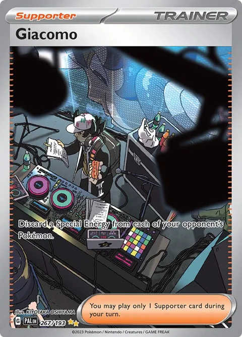 Giacomo #267/193 Holofoil Pokémon card from Paldea Evolved
