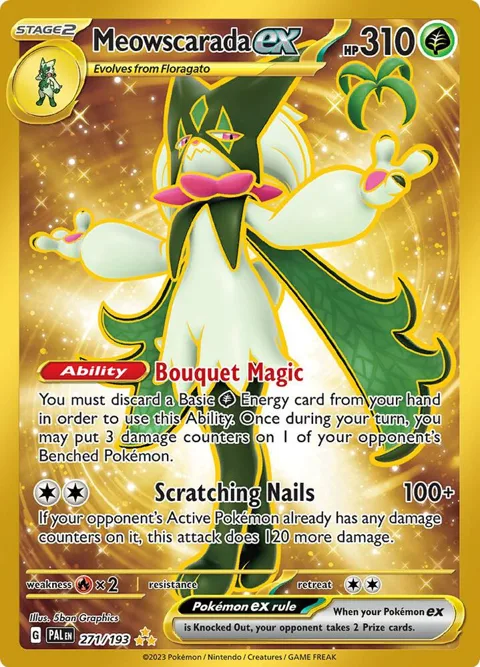 Meowscarada ex #271/193 Holofoil Pokémon card from Paldea Evolved