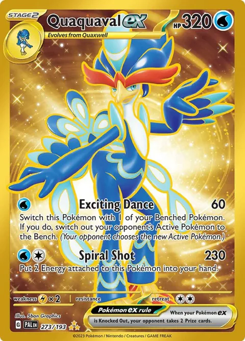 Quaquaval ex #273/193 Holofoil Pokémon card from Paldea Evolved