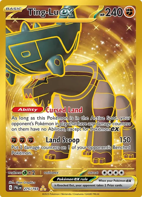 Ting-Lu ex #275/193 Holofoil Pokémon card from Paldea Evolved
