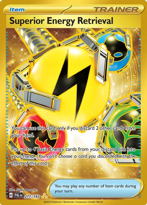 Superior Energy Retrieval #277/193 Holofoil Pokémon card from Paldea Evolved