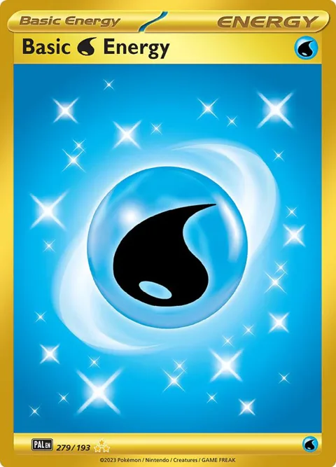 Basic Water Energy #279/193 Holofoil Pokémon card from Paldea Evolved