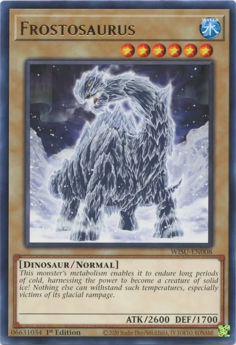 Frostosaurus WISU-EN008 Yu-Gi-Oh card from Wild Survivors