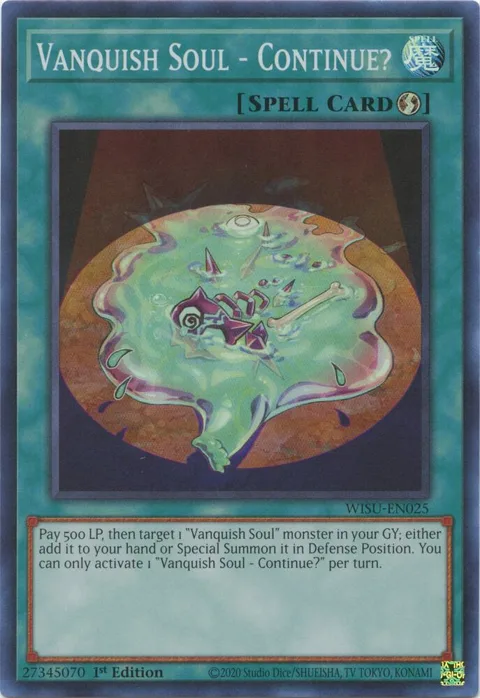 Vanquish Soul - Continue? WISU-EN025 Yu-Gi-Oh card from Wild Survivors