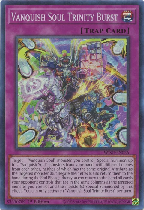 Vanquish Soul Trinity Burst WISU-EN026 Yu-Gi-Oh card from Wild Survivors