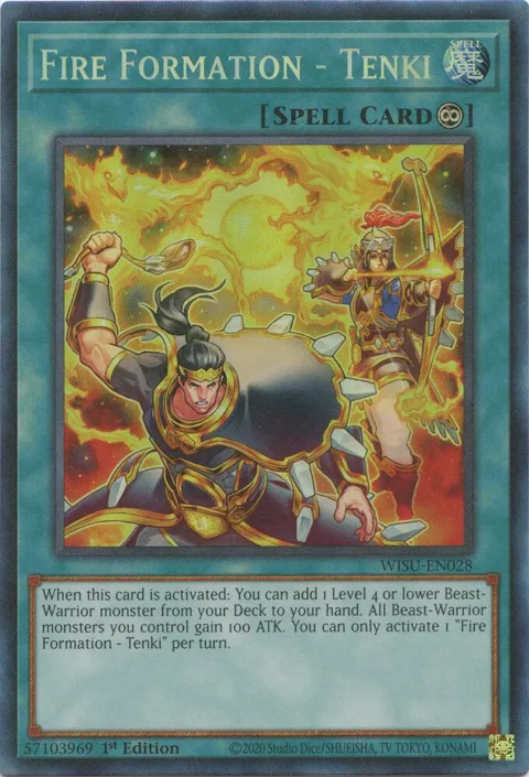 Fire Formation - Tenki Collector's Rare WISU-EN028 Yu-Gi-Oh card from Wild Survivors