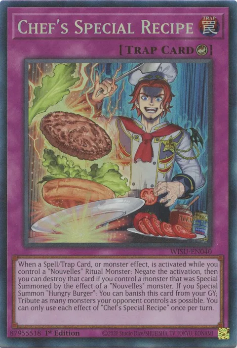 Chef's Special Recipe Collector's Rare WISU-EN040 Yu-Gi-Oh card from Wild Survivors