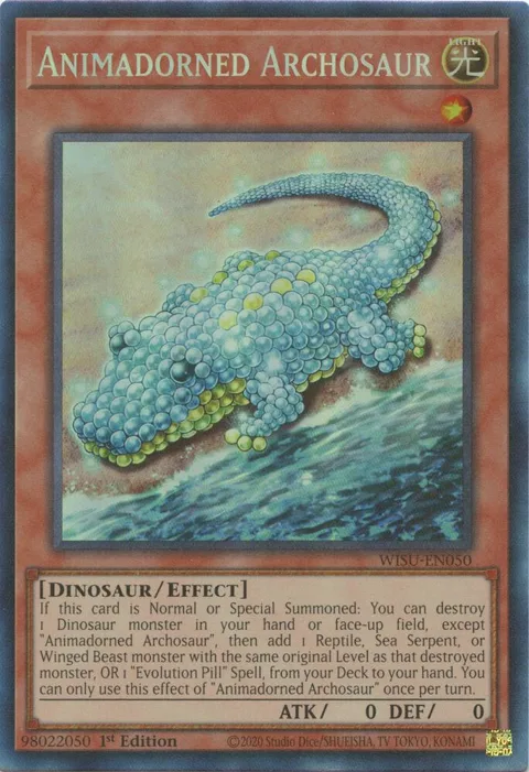 Animadorned Archosaur Collector's Rare WISU-EN050 Yu-Gi-Oh card from Wild Survivors