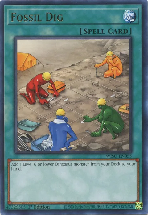 Fossil Dig WISU-EN055 Yu-Gi-Oh card from Wild Survivors