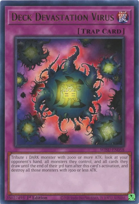 Deck Devastation Virus WISU-EN058 Yu-Gi-Oh card from Wild Survivors