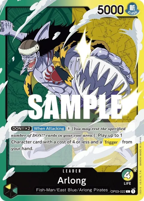 Arlong OP03-022 One Piece card from Pillars of Strength
