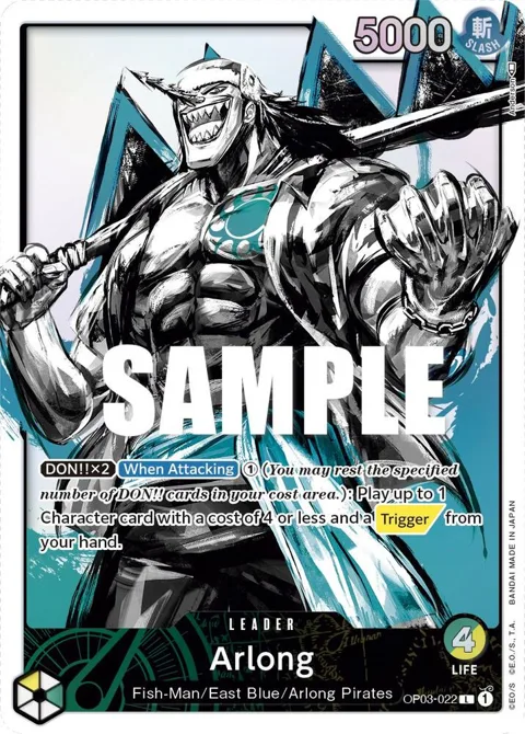 Arlong Alt Art OP03-022 One Piece card from Pillars of Strength