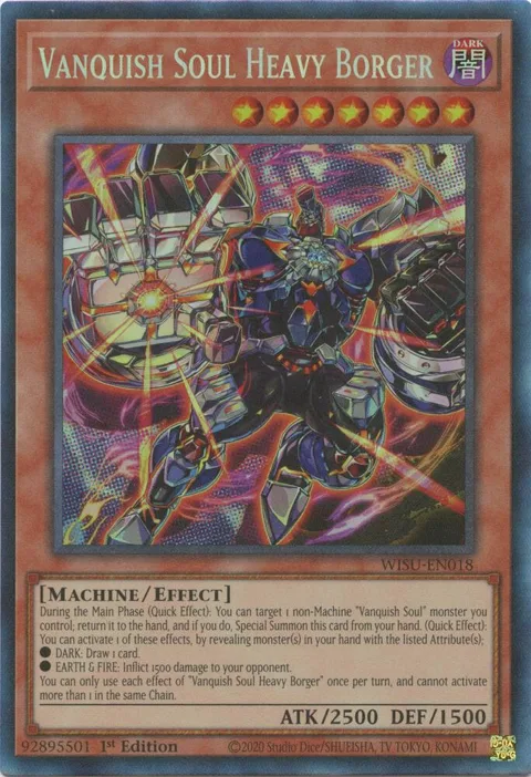 Vanquish Soul Heavy Borger Collector's Rare WISU-EN018 Yu-Gi-Oh card from Wild Survivors