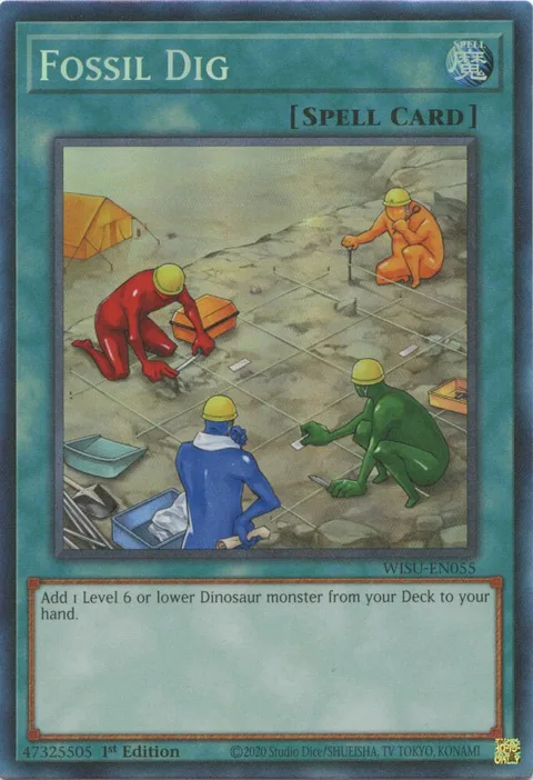 Fossil Dig Collector's Rare WISU-EN055 Yu-Gi-Oh card from Wild Survivors