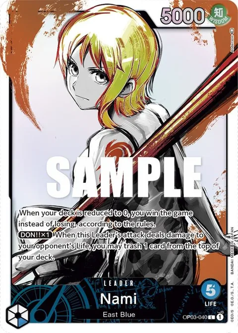Nami Alt Art OP03-040 One Piece card from Pillars of Strength