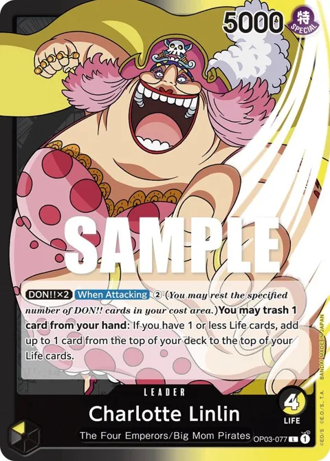 Charlotte Linlin OP03-077 One Piece card from Pillars of Strength