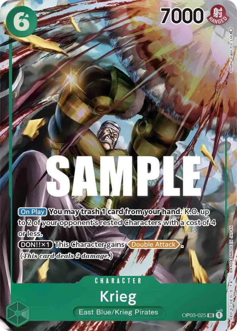 Krieg Alt Art OP03-025 One Piece card from Pillars of Strength