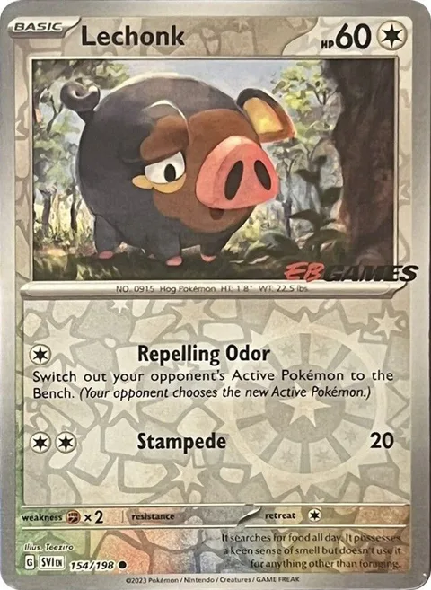 Lechonk - 154/198 EB Games Promo #154/198 Reverse Holofoil Pokémon card from Miscellaneous Cards & Products