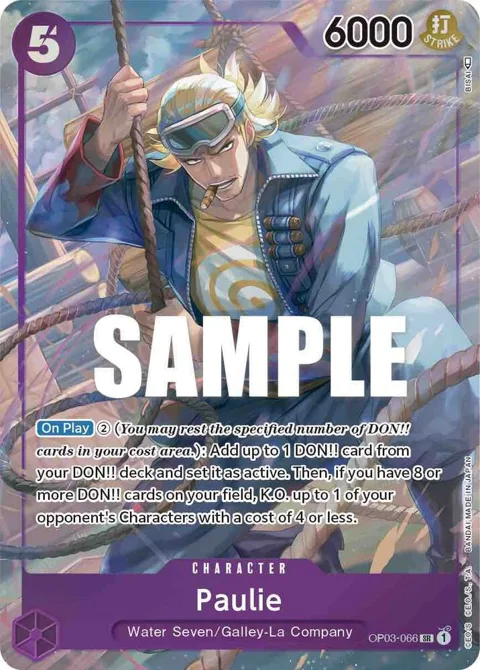 Paulie Alt Art OP03-066 One Piece card from Pillars of Strength