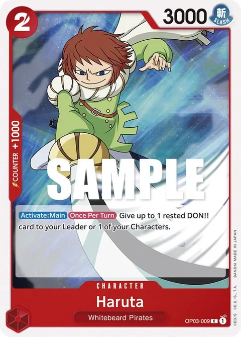 Haruta OP03-009 One Piece card from Pillars of Strength