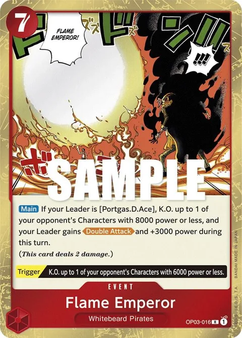 Flame Emperor OP03-016 One Piece card from Pillars of Strength