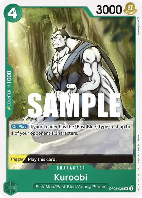 Kuroobi OP03-026 One Piece card from Pillars of Strength