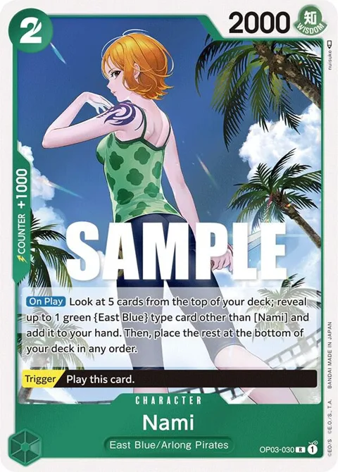 Nami OP03-030 One Piece card from Pillars of Strength