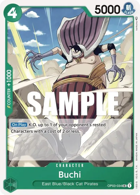 Buchi OP03-034 One Piece card from Pillars of Strength