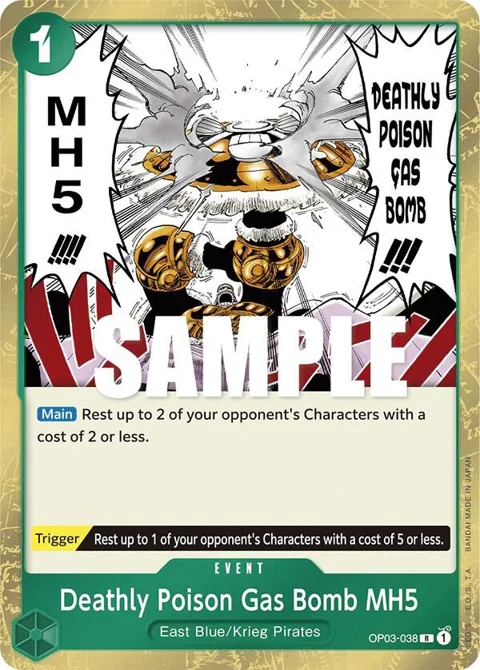 Deathly Poison Gas Bomb MH5 OP03-038 One Piece card from Pillars of Strength