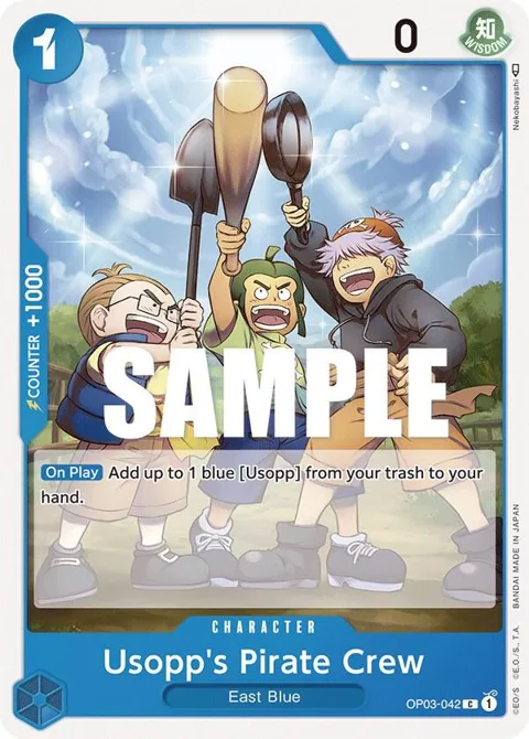 Usopp's Pirate Crew OP03-042 One Piece card from Pillars of Strength