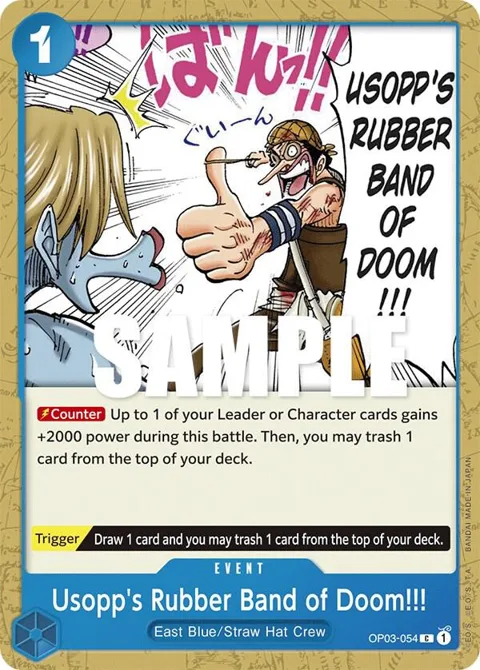 Usopp's Rubber Band of Doom!!! OP03-054 One Piece card from Pillars of Strength