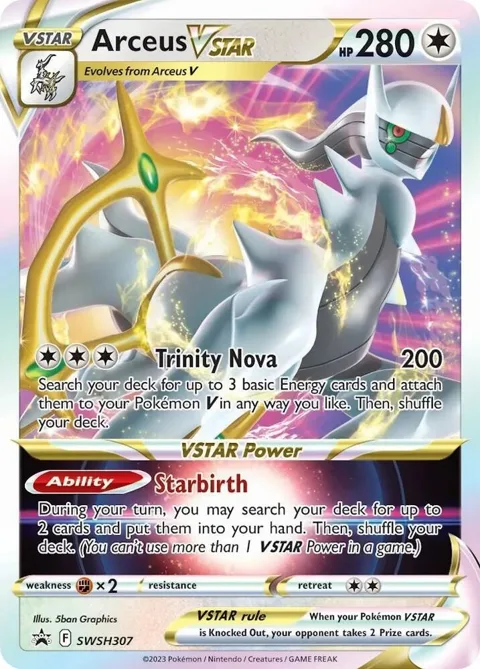 Arceus VSTAR #SWSH307 Holofoil Pokémon card from Sword & Shield Promo Cards