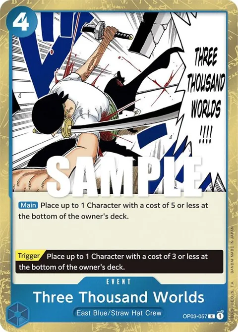 Three Thousand Worlds OP03-057 One Piece card from Pillars of Strength
