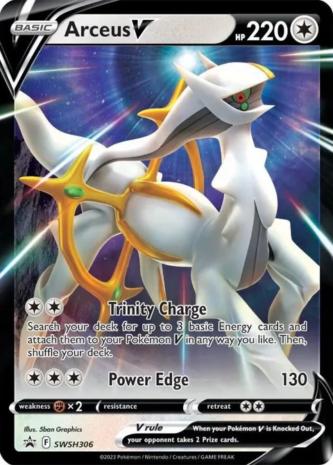 Arceus V #SWSH306 Holofoil Pokémon card from Sword & Shield Promo Cards