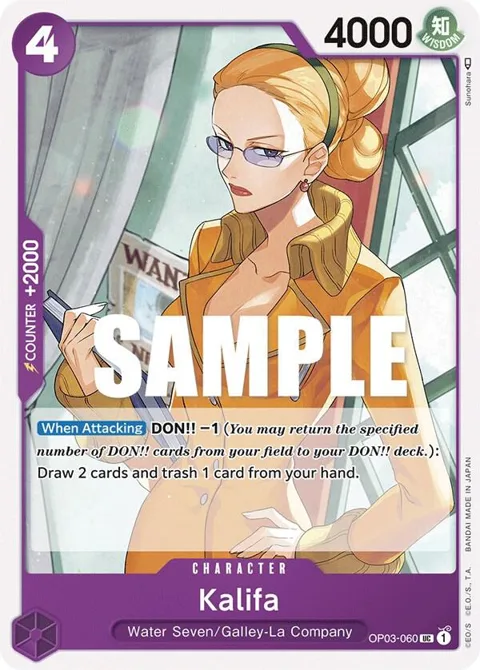 Kalifa OP03-060 One Piece card from Pillars of Strength