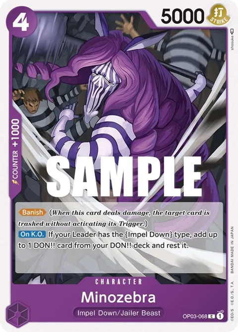 Minozebra OP03-068 One Piece card from Pillars of Strength