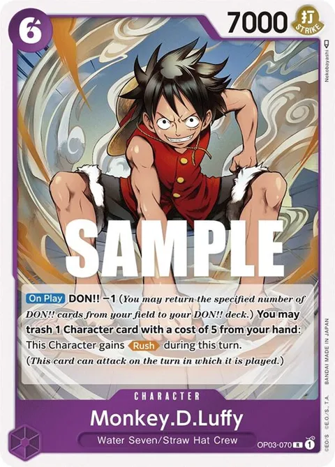 Monkey.D.Luffy OP03-070 One Piece card from Pillars of Strength